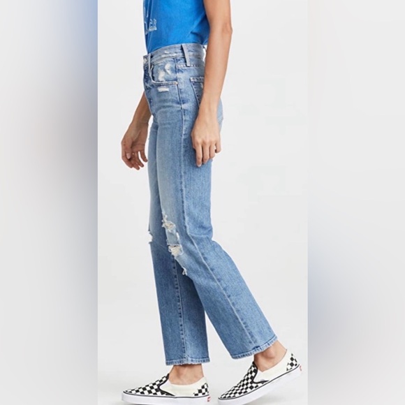 MOTHER Superior The Rambler Ankle Jeans Holy Melancholy Wash Size 25 Distressed - Picture 2 of 16